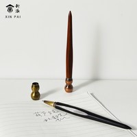 新派原木中性笔水笔黑笔宝葫芦创意造型笔送领导签字笔高颜值复古实木笔稀奇古怪的笔独一无二耍帅笔摆件台笔