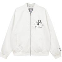 杰克·琼斯（JACK&JONES）秋季新款NBA联名马刺队图案胶印潮流棒球领夹克外套男款224321004 云雾灰A41 常规 云雾灰A41 1