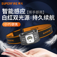 神火 HL75-S头灯夜钓远射聚光小型便携长续航超亮钓鱼灯矿灯头戴式