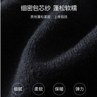 独束 微胖大码高腰显瘦针织高弹显瘦冬品质连衣裙 黑（花边） M （尺码：1）
