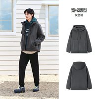 Semir/森马 摇粒绒毛绒 男士夹克 灰色调00322 165/84A/S