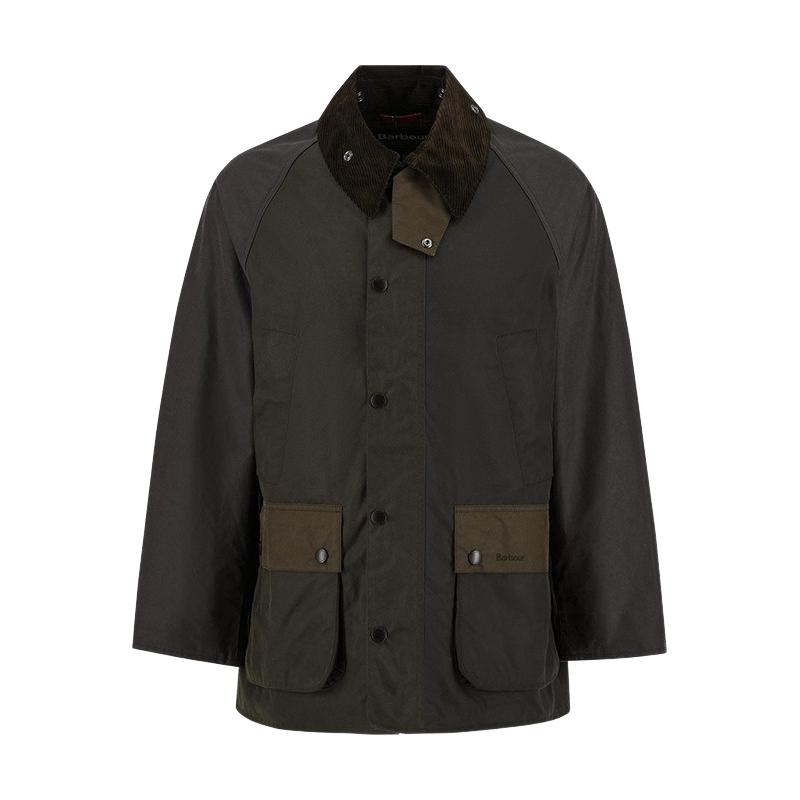Barbour【冬季新品】 Patchwork OS Bedale 男女同款宽松油蜡夹克 鼠尾草绿