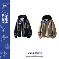  NASA STUSY 加绒加厚 男士皮衣夹克