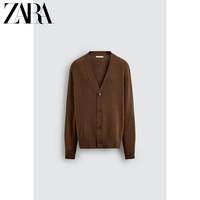 ZARA 男士棉山羊绒修身直筒针织开衫 02142306732-37
