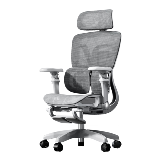 爱果乐 灵动岛人体工学电脑办公电竞学习椅子人工力学座椅学习椅 灵动岛 Pro 灰 5D扶手 6D头枕