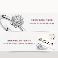 移动端：Darry Ring 求婚钻戒 BELIEVE系列 雪心印记初心戒 WJ0136 G色