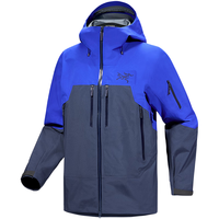 ARC'TERYX始祖鸟 RUSH JACKET GORE-TEX 防水 男子 滑雪滑雪夹克 群青蓝/蓝黑色 2XL
