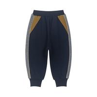 马拉丁童装儿童裤子秋男小童主题图案侧边拼接束脚针织长裤