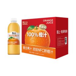 轻上 橙汁100%果汁含量添加NFC果汁饮料大小皆宜节日送礼 100%果汁含量1L*2瓶