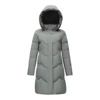 雪中飞 SNOWFLYING2024冬新款女中长款可脱卸帽羽绒服妈妈款气质休闲加厚暖
