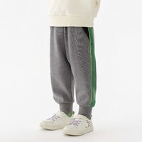 马拉丁童装儿童裤子秋男小童主题图案侧边拼接束脚针织长裤