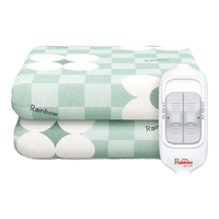 rainbow 彩虹莱妃尔 彩虹电热毯双人电褥子双温双控除螨安全定时电毯子排潮除湿加热毯 双温双控