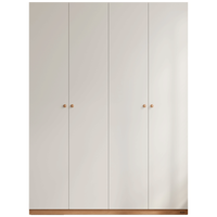 全友家居原木奶油风成品衣柜加顶柜组合家用小户型衣柜子衣橱卧室家具 【原木风】1.4*2.14m二门带抽+二门|衣柜 储物空间大+多尺寸+超高性价比