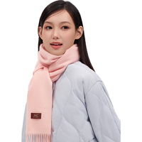 VVC纯羊毛围巾女冬季格纹小披肩围巾保暖围脖 奶棕色（164cm×50cm）