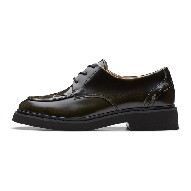 Clarks Splend Weave女鞋春秋季英伦风德比鞋单鞋复古黑皮鞋