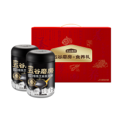 五谷磨房 食养礼盒无糖黑芝麻糊核桃芝麻粉送长辈送父母年货礼盒1092g