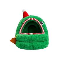 zeze绿茸茸蒙古包猫窝冬季保暖半封闭狗窝大空间可拆洗宠物窝