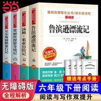 快乐读书吧六年级下册 尼尔斯骑鹅旅行记鲁滨逊漂流记爱丽丝当当