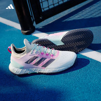 阿迪达斯（adidas）网球鞋男专业吴易昺同款adizero Ubersonic 5透气防滑耐磨运动鞋 【Ubersonic 4.1】IF0445粉/青 44