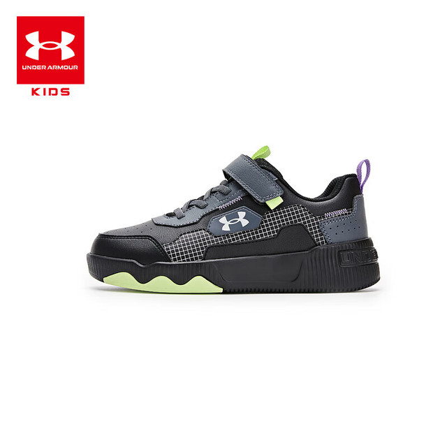 PLUS会员：安德玛 儿童保暖缓震运动鞋 黑色 37.5