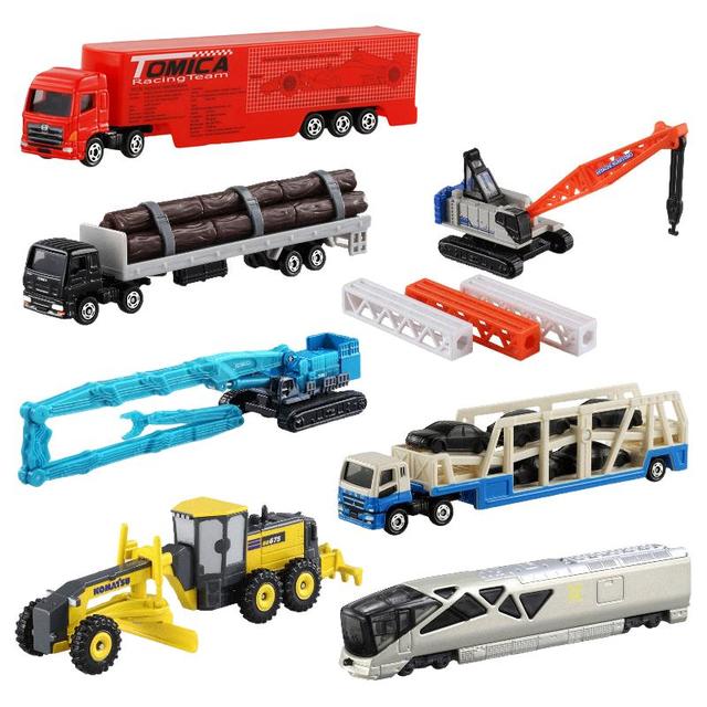 多美 TOMY多美卡合金车模玩具卡车巴士长款车吊车拖车玩具车