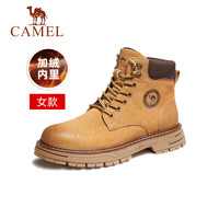 骆驼（CAMEL）经典大黄靴款复古英伦风户外工装马丁靴女鞋 G23W832130R 驼色/咖色 37