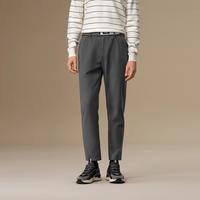 海一家 腰带设计休闲裤2025年秋冬时尚九分锥形裤子男