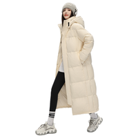 雪中飞 SNOWFLYING 冬男女同款长款羽绒服过膝