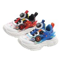 迪士尼（Disney）童鞋蜘蛛侠男童运动鞋秋季新款儿童鞋休闲轻便网面旋钮扣跑步鞋 黑红色 34 内长21.8cm推荐脚长21.3cm