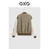 GXG男装 潮流休闲拼接短款通勤棒球领棉服男夹克外套