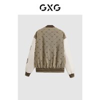 GXG男装 潮流休闲拼接短款通勤棒球领棉服男夹克外套