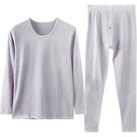 芬腾 男士秋衣秋裤套装圆领保暖内衣秋季纯棉男冬天大码打底棉毛衫