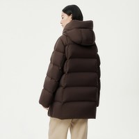 坦博尔羽绒服女款2025冬季休闲中长款连帽加厚保暖外套休闲
