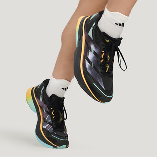 adidas ADIZERO BOSTON 13新年款超轻玻纤柱专业竞训跑鞋阿迪达斯   黑色/闪光蓝/碳黑   38.5