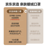 京东京造保暖口罩加厚暖绒防风防寒防晒面罩秋冬季户外骑行3D立体