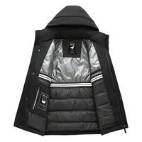 罗蒙(ROMON)男士冲锋羽绒服连帽上衣2025冬季加厚保暖90鸭绒外套休闲百搭男装 蓝色 L (体重115-130斤)