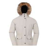 JUNYU 君羽 女士中长款羽绒服 C52034 杏色 L