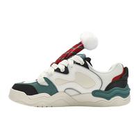 FILA FUSION斐乐潮牌男鞋专业滑板鞋2024春季圣诞休闲运动鞋 雪白/深丛绿-AF 40.5