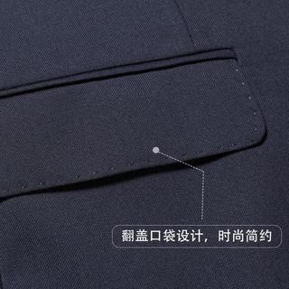 罗蒙 【70%绵羊毛】男士西装套装西服套装绵羊毛两件套修身西装套装
