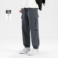 班尼路 美式高街工装裤子男士2025夏季薄款束脚潮流哈伦运动休闲长裤
