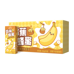 菊乐 JULE）香蕉蜂蜜牛奶儿童学生早餐饮品风味牛奶204g*10盒整箱