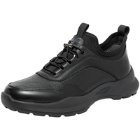 森达 健步鞋男冬户外休闲鞋1KL01DM3 黑色单里新 40