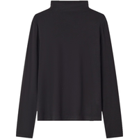 森马（Semir）长袖T恤女冬半高领发热抑菌纯色修身上衣显瘦打底衫101724101005 黑色90001 M