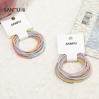 SANFU 细圈多对装橡皮筋 休闲简约发饰配饰头饰发圈头绳846761