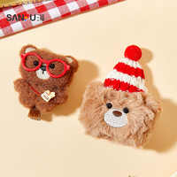 SANFU 氛围红小熊鸭夹单个 喜庆造型发饰配饰发夹头饰夹子849833