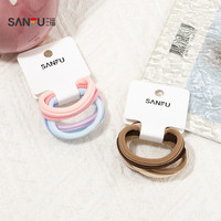 SANFU 毛巾圈三对装橡皮筋 休闲简约发饰配饰头饰发圈头绳846764