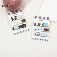 SANFU 盐系立体鸭夹3个 复古优雅发饰配饰发夹头饰夹子846627