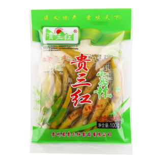 贵三红 贵州野山椒泡 青小米辣100克*5袋