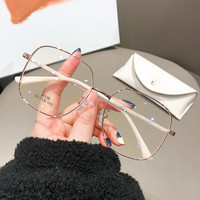Erilles 167超轻非球面镜片+网红超轻大框奶茶金色眼镜