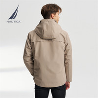 NAUTICA 秋冬防轻溅水可脱卸帽三合一厚外套棉服JO4313 卡其0CR L
